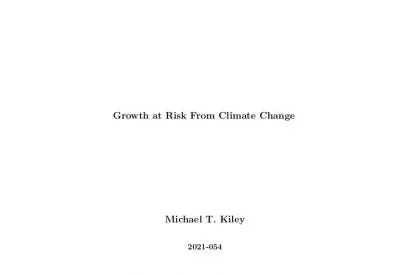 Growth at Risk from Climate Change cover