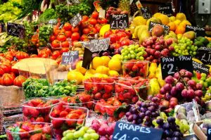 Fruit on a market stall